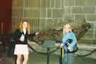 Kerri, Heather, and a meteor rock